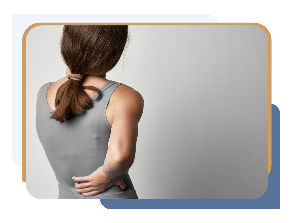 Woman wondering if insurance will cover a breast lift for back pain